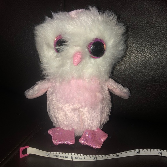 pink owl stuffed animal